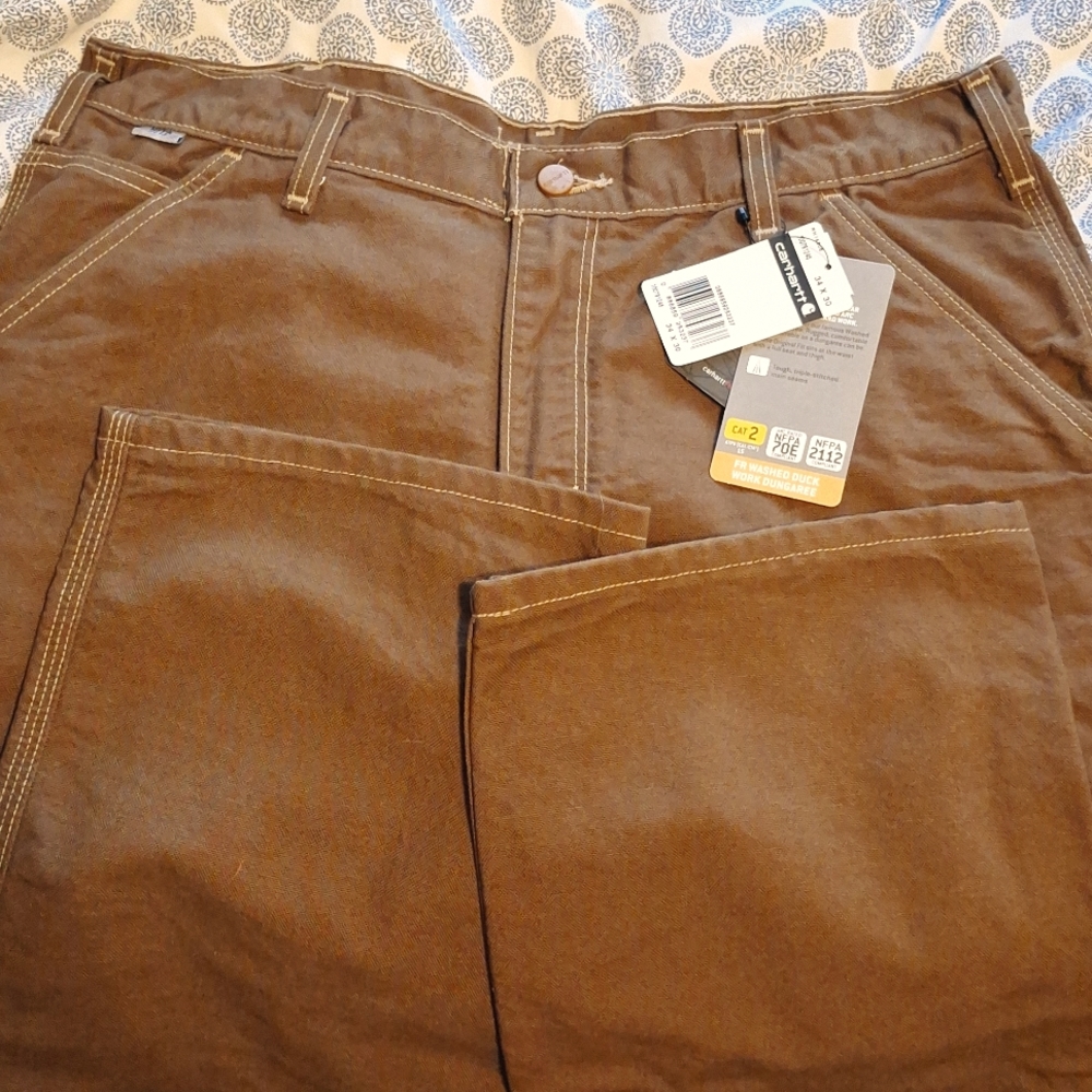 Mens Carhartt Cargo Style FR Work Pants 34 x 30